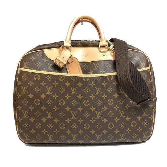 Auth LOUIS VUITTON M41392 Monogram Alize Troyes Posh 2WAY Shoulder Bag Duffle Ba - Picture 1 of 14